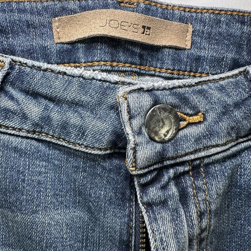 Joe’s Jeans Skinny Ankle Jeans Women’s 29 Blue Distressed Raw Hem Stretch Denim